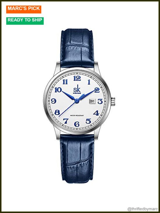 Classic Easy Read Watch with Genuine Leather Band Calendar Ladies Watch main image 5